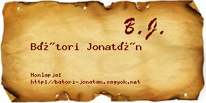 Bátori Jonatán névjegykártya